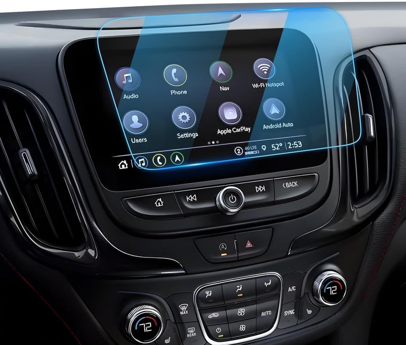 LFOTPP For 2024 Chevy Equinox Screen Protector -2018-2024 Equinox(LT/RS/Premier)/2016-2025 Malibu(LS/RS/1LT/2LT)/2016-2019 Volt 8 inch Touchscreen [HD Glass]Equinox Accessories Anti-Fingerprint 9H Glass - Image 1